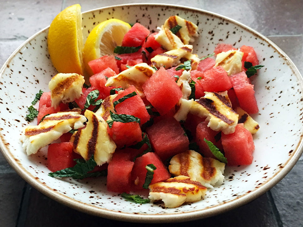 Halloumi and watermelon salad from Cyprus