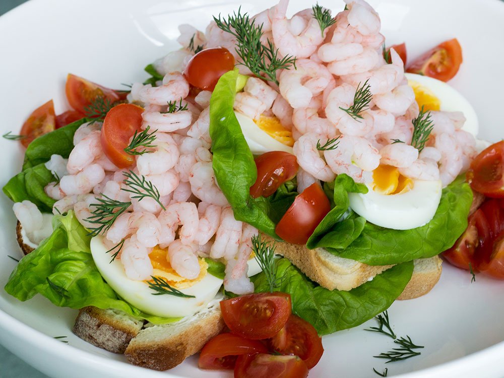 Räkmacka - Swedish prawn open sandwich