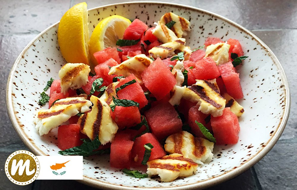 Halloumi watermelon and mint