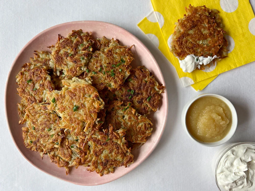 Reibekuchen or Kartoffelpuffer German Potato Pancakes