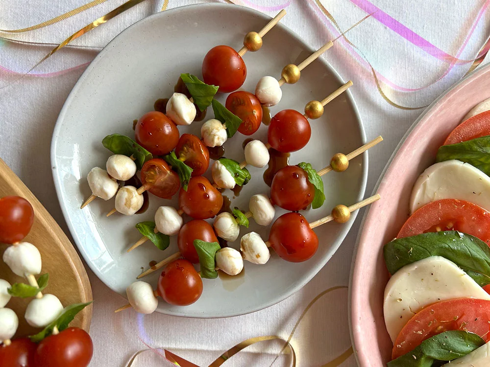 Italian Caprese skewers