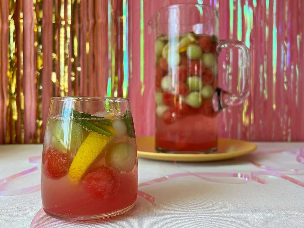 Melonen bowle punch from Germany
