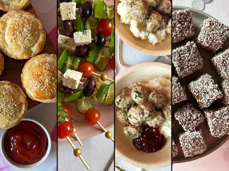 Our top food choices for your Eurovision party including Swedish meatballs, Aussie party pies and Greek salad skewers